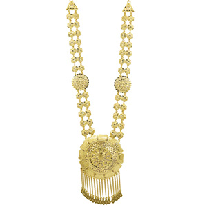 Juego de Joyería Nupcial Larga Estilo Dubái al por Mayor, Chapado en Oro 14K/18K/24K, Joyería de Moda, Diseño Turco Tradicional - Product Image 3