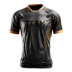Maillot de football sportif personnalisé en polyester 100 % à transfert thermique, respirant, séchage rapide, coupe régulière, manches courtes, kit d'équipe, haut de sport - Product Image 4