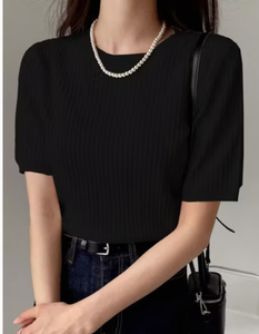 เสื้อยืดแขนสั้นผู้หญิงมีสไตล์ สวมใส่สบายทุกฤดูกาล - Product Image 4