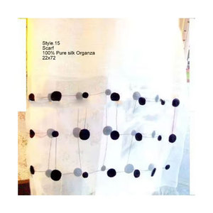 Luxury 100% Pure Silk Organza Scarf for Women Lightweight Sheer Elegant Soft Designer Fashion <b>Wrap</b> <b>Shawl</b> Premium Handmade Access - Product Image 1