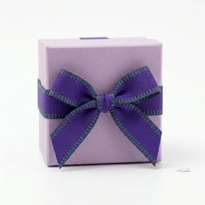 โรงงานผู้ผลิต ริบบิ้นโกรเกรนสีม่วงเขียวขอบจีบขนาด 25 มม. สำหรับบรรจุภัณฑ์หรูหรา คลิปตกแต่งร้านค้า ของตกแต่งงานอีเว้นท์ DIY - Product Image 4