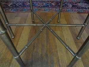 Latest design Luxury style brass hexagonal <b>table</b> <b>vintage</b> bamboo style side <b>table</b> designer brass accent <b>table</b> - Product Image 5