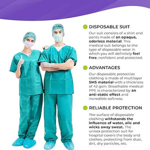 Ensembles de blouses médicales unisexes personnalisés à manches courtes en tissu Spandex/Polyester, service OEM, faible MOQ, uniforme médical pour usage quotidien - Product Image 3