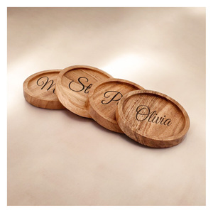 Posavasos de Madera de Alta Calidad, Posavasos de Madera de Primera Calidad, Posavasos de Madera de Pino de Alta Calidad, Atractivos - Product Image 2