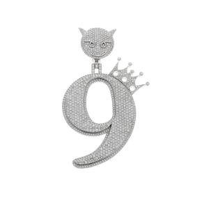 Premium Moissanite Silver Pendant with Gold Tone Finish Diamond Look <b>Necklace</b> Jewelry Gift for Men Women and <b>Couples</b> - Product Image 4