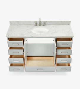 Mueble de Baño Mary de 61 Pulgadas con Lavabo Individual, Solo Mueble, 3 Opciones de Acabado, Directo de Fábrica, Vietnam - Product Image 5