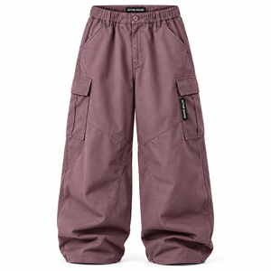 Pantalones Cargo de Pierna Ancha para Hombre, Hechos a Medida, 100% Algodón Grueso, con Bolsillos, Cierre con Cordón, Ecológicos y Modernos - Product Image 1
