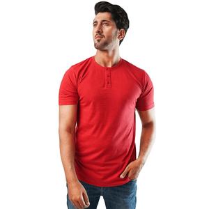 เสื้อยืดผู้ชายแขนสั้นเฮนลี่ย์เสื้อวินเทจชุดทำงานชุดทำงานแบบกระดุมคอกลมเหมาะสำหรับใช้ในชีวิตประจำวัน - Product Image 1