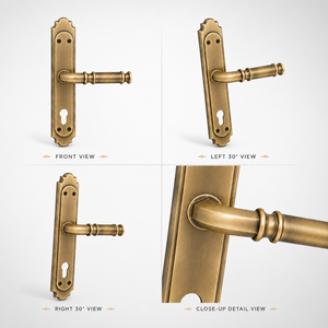 Premium MODE Brass Mortice <b>Door</b> Handle Matte Brush Antique Finish Heavy Duty Lever Handle Kitchen Home Office Residential - Product Image 1