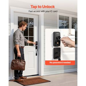 Set Maniglia Serratura Porta con Codici Utente Personalizzabili, Ingresso Senza Chiave, Touchpad Elettronico, Serratura Intelligente Automatica con Scheda IC - Product Image 3