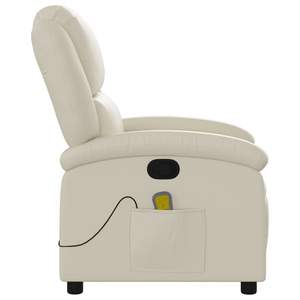 Fauteuil de massage inclinable en similicuir crème avec structure en contreplaqué standard - Product Image 5