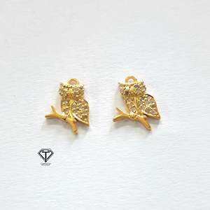 Colgante de Plata de Ley 925 con Dije de Búho con Diamantes Pavé, Joyería de Temática Religiosa - Product Image 2