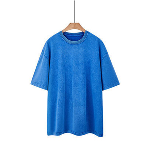 T-shirt court pour homme, coupe ample, haute qualité, uni, vente en gros - Product Image 2