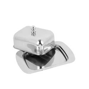 Mantequillera Rectangular de Acero Inoxidable Plateado de Primera Calidad con Tapa - Moderna y Minimalista para la Encimera de la Cocina - Product Image 4