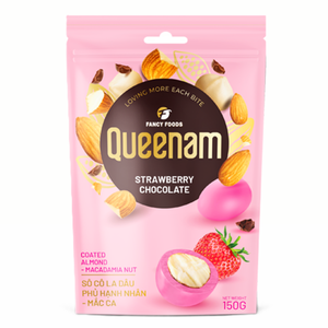 Precio Especial de Fábrica, Proveedor HALAL, OEM/ODM, Bocadillos, Dulces, Dragees, Chocolate con Sabor a Fresa, Almendras Recubiertas de Chocolate, Nueces de Macadamia, 150G - Product Image 1
