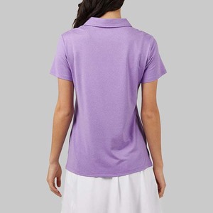 Camiseta de Manga Corta para Mujer, Color Morado, Estilo Jersey, Casual, Tejida, Transpirable, 100% Poliéster, Largo Regular, Personalizable - Product Image 3