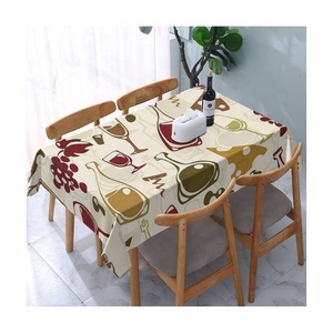 Wine Bottle Table Covers Supplier Cotton Embroidered Bachelor Party Wedding Dining Bulk OEM Private Label Supply - Product Image 1