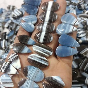 Lot de paires de cabochons d'opale bleue naturelle Owyhee, opale pigeon, pour la fabrication, vente en gros - Product Image 1