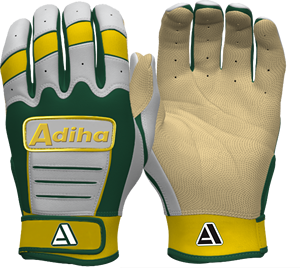 ถุงมือตีเบสบอล Adiha แบบปรับแต่งได้สำหรับมืออาชีพ สีเขียว เหลือง ขาว หนังบุฟองน้ำ ปิดด้วยแถบตีนตุ๊กแก สำหรับผู้ใหญ่ทุกเพศ ใช้สำหรับฝึกซ้อม ทนทาน - Product Image 3