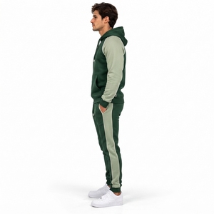 Conjunto deportivo de sudadera y pantalones para hombre, tejido que absorbe la humedad, ajuste flexible, ropa de entrenamiento para gimnasio, OEM - Product Image 4