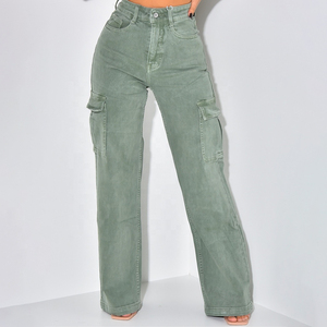 Wholesale Price Wide Fit With Side Vent Denim <b>Jeans</b> For Women Breathable Latest Design Adjustable Soft Stylish <b>Jeans</b> 2026 - Product Image 2