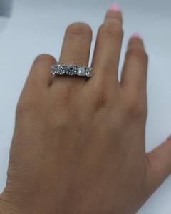 2.50 CT 5 Stone Lab Grown <b>Diamond</b> <b>Ring</b> in 18K Gold | IGI Certified for | Luxury Wedding Anniversary Bridal Jewelry - Product Image 3