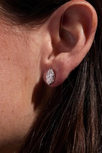 ต่างหูเพชรเพาะเลี้ยง 1.50 กะรัต_ทองคำขาว 14K ทรงมาร์คีส์ - Product Image 5