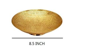 Luxury Gold Engraved Decorative Bowl Handmade Metal Centerpiece Serving Bowl for Home Decor Dining Table Wedding Display - Product Image 3