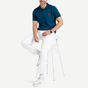 เสื้อกอล์ฟผ้าโพลีเอสเตอร์/คอตตอนกันยับราคาส่ง ถูก สำหรับเสื้อยืด ปักโลโก้ พิมพ์ลาย  แบบเรียบ  แบบวาฟเฟิล - Product Image 3