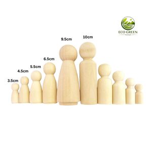Muñecas de Madera Natural para Colorear, Manualidades Educativas para Niños y Decoración Hecha a Mano - Product Image 2