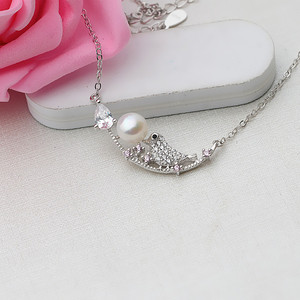 Pendentif oiseau en argent S925 avec petite perle, collier pour femme de 6 à 7 pouces, accessoires de bricolage, ensemble de colliers pendentifs tendance 357 - Product Image 2