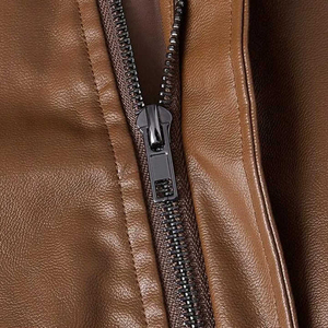 Wholesale Men's Real Cowhide <b>Suede</b> Trucker <b>Jacket</b> Premium Genuine <b>Leather</b> Reversible Breathable Quick Dry Winter Zipper Closure - Product Image 5