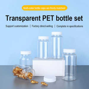 Botella Transparente de Alta Calidad, Ecológica, para Medicamentos de Mascotas, de Plástico, con Cubierta Rayada con Serigrafía - Product Image 3
