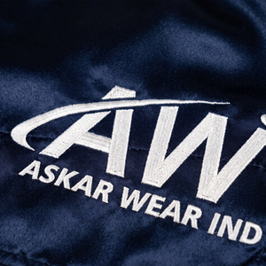 Shorts de boxe unisexes Askar bleu marine coupe ample avec impression sérigraphiée sur le devant 100% polyester léger respirant séchage rapide - Product Image 3