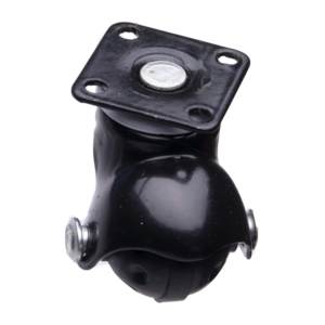 Placa de rueda giratoria negra 14 G 50 mm - Product Image 1