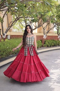 Best Navratri Festive Wear Designer Lehenga Choli in New Fancy Style With Kora Cotton Standard Frill <b>stitching</b> Latest Collection - Product Image 3