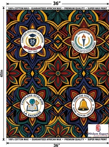 Luxury African Wax Print <b>Fabric</b> Manufacturer Custom School Anniversary Convention Celebration Textile Supplier OEM ODM - Product Image 4