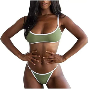 New Arrival Summer Women One Piece Swimsuit Push up Underwire Swimwear Red Solid Color Bathing Suit Beachwear - Product Image 1