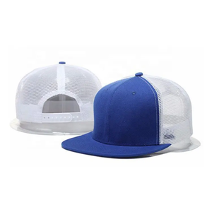 Fashion Adjustable Hip-Hop 6 Panel Snapback <b>Cap</b> Casual <b>Flat</b> Brimmed Mesh Trucker Hats for Men and Women - Product Image 3