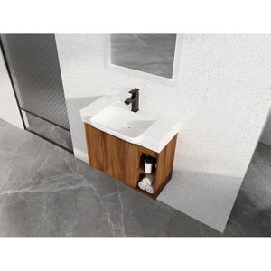 28\" Wall Mounted <b>Bathroom</b> <b>Vanity</b> with White Ceramic Sink & Soft Close Door KD Packing - Product Image 6
