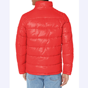 Veste matelassée imperméable à capuche avec fermeture éclair, personnalisable avec logo OEM, vêtements d'extérieur décontractés pour hommes, plusieurs couleurs - Product Image 4