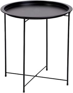 Table basse ronde en métal moderne haut de gamme tendance pour salon, plateau pliable simple, table d'appoint de canapé de loisirs - Product Image 3
