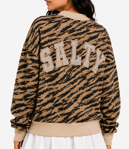 Sudadera Oversize de Algodón con Cuello Alto para Mujer OEM, Aplique de Letras a Cuadros Personalizado, Proveedor Mayorista - Product Image 4