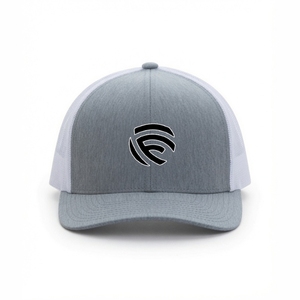 Custom 6-Panel Trucker Hat – Premium Heather Grey and White Mesh <b>Snapback</b> <b>Cap</b> Wholesale OEM - Product Image 4