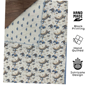 Edredón para Bebé Premium de Jaipur, Estampado a Mano, Sostenible, Ultra Suave, 100% Algodón, Reversible, Duradero, 200 Hilos, para Viajes y Guardería - Product Image 2