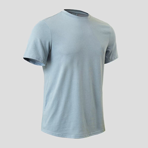 Camiseta Deportiva de Entrenamiento para Hombre con Logotipo Personalizado del Fabricante OEM, Algodón y Elastano, Corte Ajustado, Estampada, para Ejercicio al Aire Libre - Product Image 4