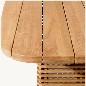 Mesa de comedor en oferta, hecha de madera resistente y duradera, anti-termitas, para comedor o sección de comedor de hotel. - Product Image 3