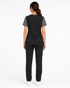 Ensemble de blouses médicales unisexes personnalisées, extensibles, respirantes, antimicrobiennes, uniformes d'infirmière et de médecin, vêtements de travail hospitaliers, vente en gros OEM - Product Image 4