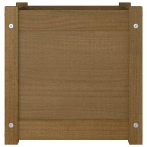 Ensemble de 2 jardinières en pin massif brun miel, taille standard, pots et jardinières à fleurs - Product Image 5