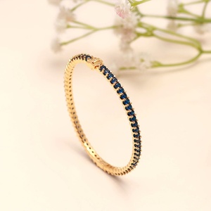 Pulsera de tenis con gema de zafiro azul, joyería clásica de plata, regalo de piedra de nacimiento de septiembre para mujer, producto al por mayor - Product Image 1